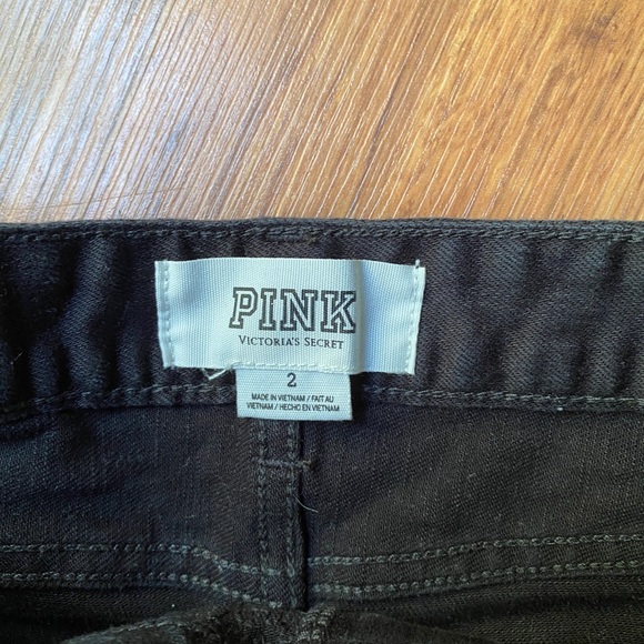 VS PINK Black Sequin Denim Shorts - Picture 3 of 3